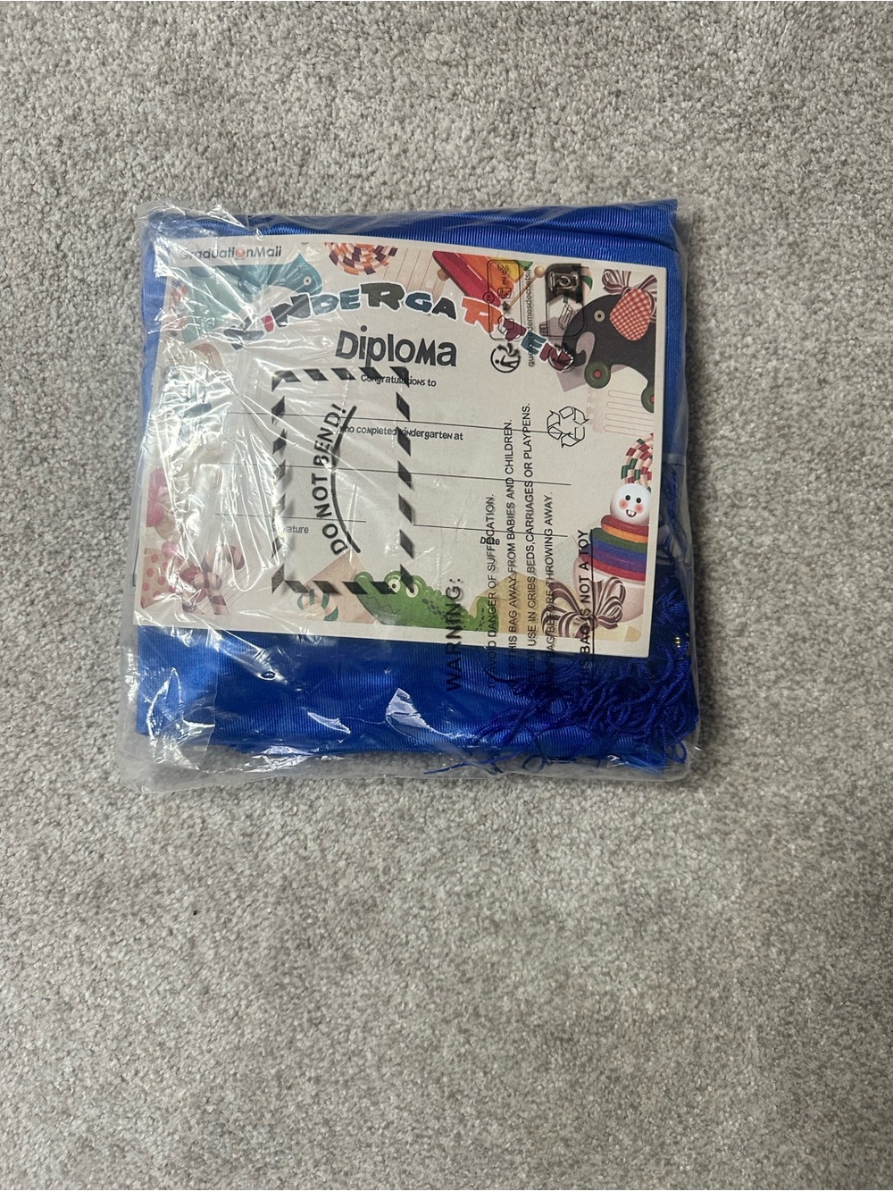 Kids Royal Blue Graduation Cap & Tassel